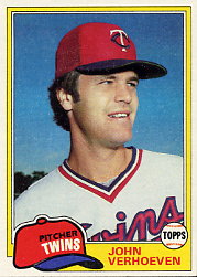 1981 Topps Baseball Cards      603     John Verhoeven
